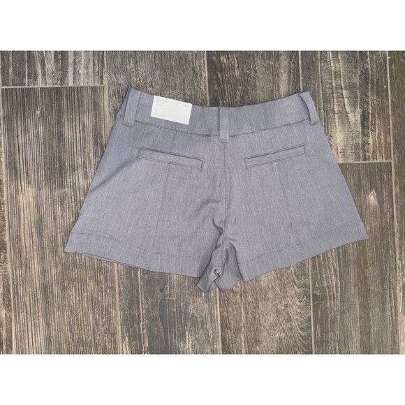AE Stretch High-Waisted Trouser Short Heathered Gray size 4 27W NEW - Picture 4 of 6